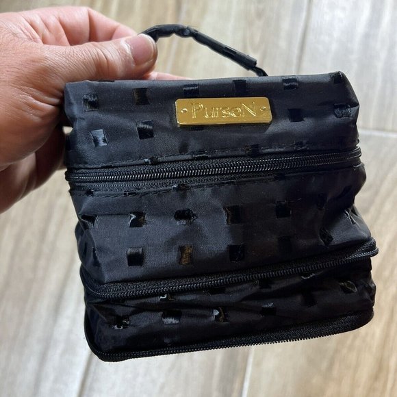 PurseN Tiara Weekender Jewelry Case Quilted Midnight Travel - Picture 1 of 8